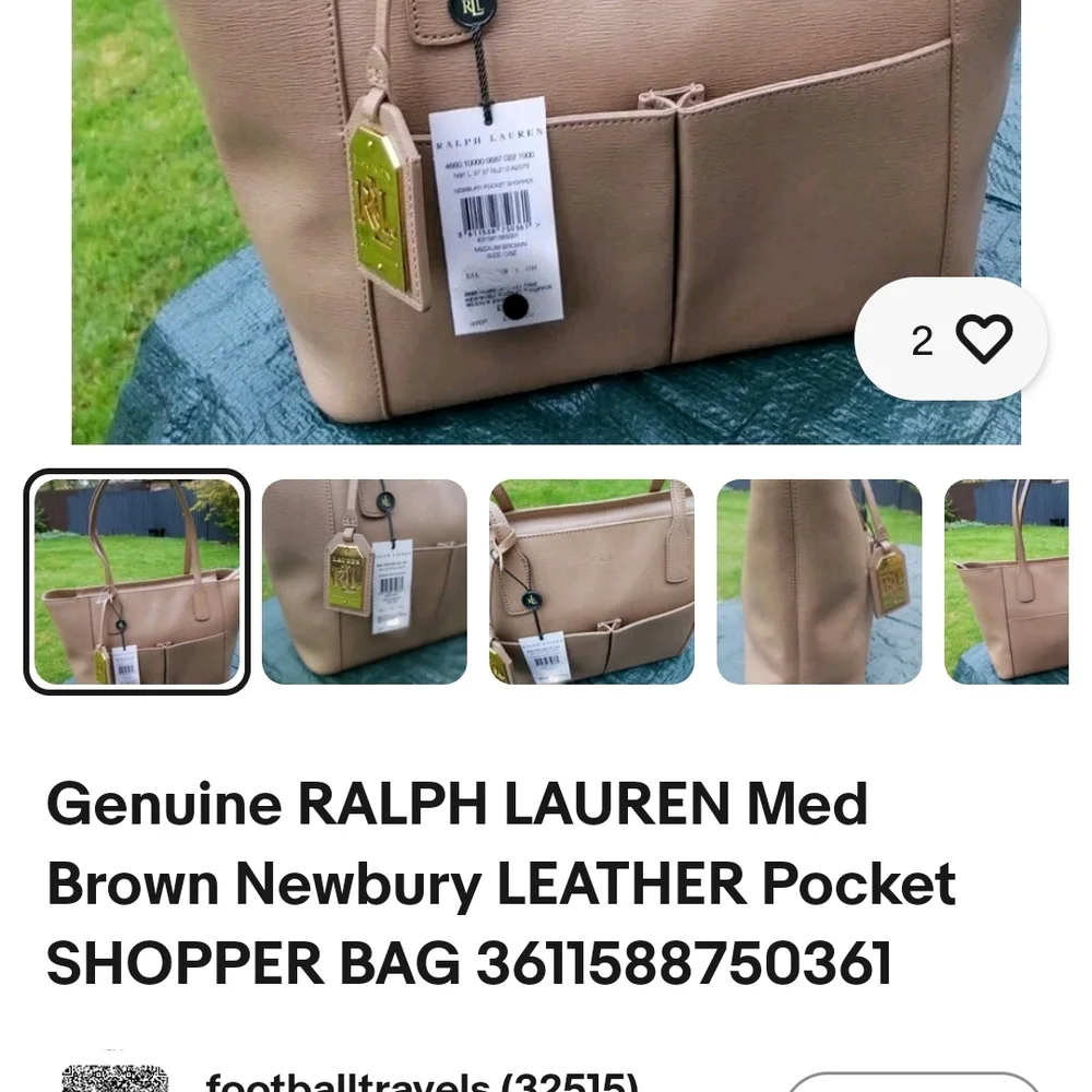 Lauren Ralph Lauren Black Leather Tote Bag - Picture 15 of 15